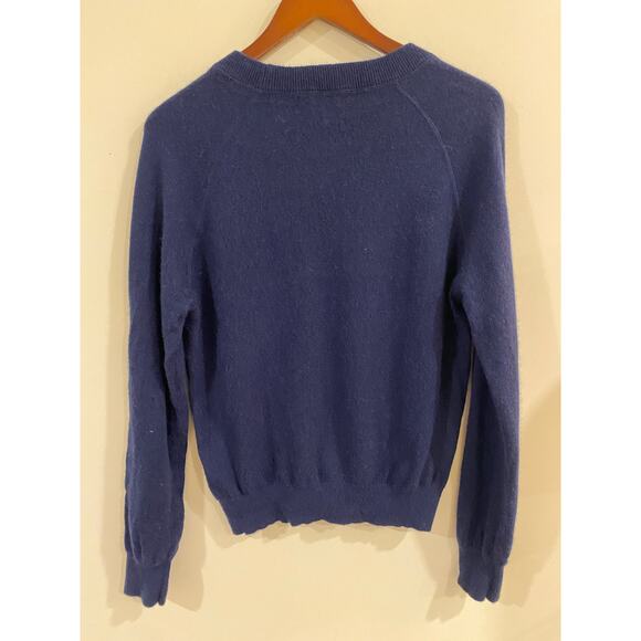 Quince 100% Cashmere Sweater Men L Blue Crewneck Soft Lightweight Knit Pullover - Picture 2 of 9